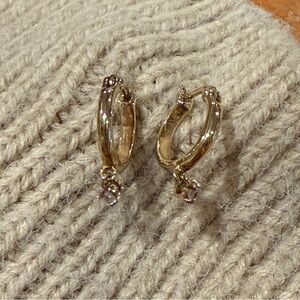 Mejuri Round Topaz Hoop Earrings - 18k Gold Vermeil